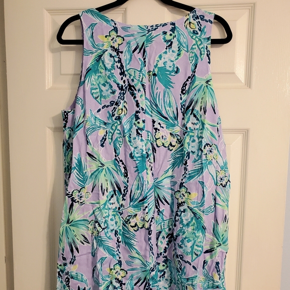 Light Lilac Verbena Its Impawsible Eng Woven Dress - Picture 5 of 8